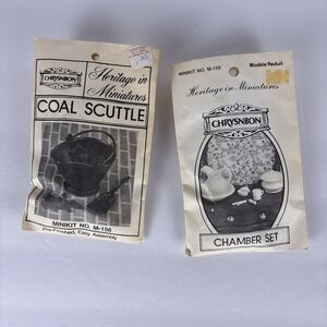 Chrysnbon Heritage in Miniatures Coal Scuttle M-156 & Chamber Set M-159
